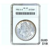 1904-O Morgan Silver Dollar ANACS MS63