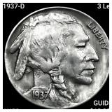 1937-D 3 Leg Buffalo Nickel