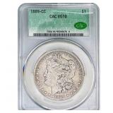 1889-CC Morgan Silver Dollar CAC VG10
