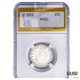 1916 Barber Quarter PGA MS62