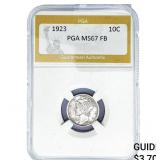 1923 Mercury Silver Dime PGA MS67 FB