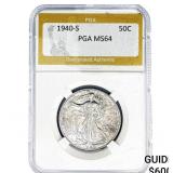 1940-S Walking Liberty Half Dollar PGA MS64