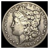 1894-O Silver Morgan Dollar ABOUT UNCIRCULATED