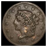 1839 Coronet Head Large Cent LIGHTLY CIRCULATED