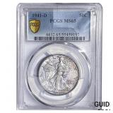 1941-D Walking Liberty Half Dollar PCGS MS65