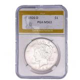 1926-D Silver Peace Dollar PGA MS63