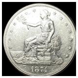 1874-S Silver Trade Dollar CLOSELY UNCIRCULATED