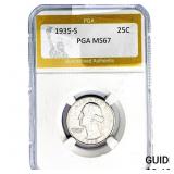 1935-S Washington Silver Quarter PGA MS67