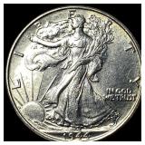 1944-S Silver Walking Liberty Half Dollar UNCIRCUL