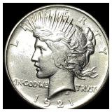 1921 Silver Peace Dollar CLOSELY UNCIRCULATED