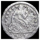 1860-S Silver Seated Liberty Dime LIGHTLY CIRCULAT