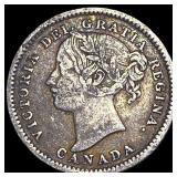 1901 Canada Silver 10 Cents ABOUT UNCIRCULATED