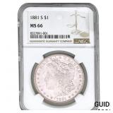 1881-S Morgan Silver Dollar NGC MS66