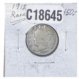 1912-S Liberty Victory Nickel