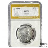 1936 Arkansas Half Dollar PGA MS66