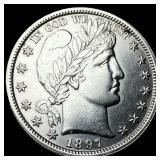 1897 Silver Half Dollar (Barber) CHOICE AU