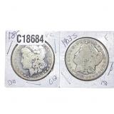 [2 Coins] 1890-1903 Morgan Silver Dollar