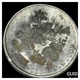 Mexico Silver 1 Peso Punch Marked NEARLY UNCIRCUL