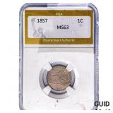 1857 Flying Eagle Cent PGA MS63