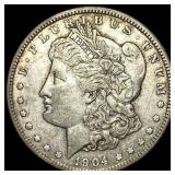1904 Silver Morgan Dollar NEARLY UNCIRCULATED