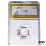 1872-S Seated Liberty Half Dime PGA MS62