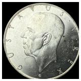 1938 Sweden Silver 2 Kroner UNCIRCULATED