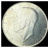 1938 Sweden Silver 2 Kroner UNCIRCULATED