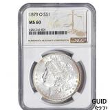1879-O Morgan Silver Dollar NGC MS60