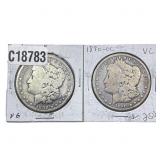 [2 Coins] 1890-1892 Morgan Silver Dollar