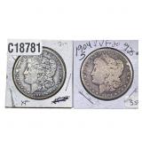 [2 Coins] 1904-S Morgan Silver Dollar