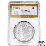 1886 Morgan Silver Dollar PGA MS62
