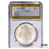 1878 8TF Morgan Silver Dollar PGA MS65