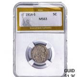 1914-S Buffalo Nickel PGA MS63