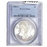 1880-S Morgan Silver Dollar PCGS MS64