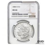 1884-O Morgan Silver Dollar NGC MS66