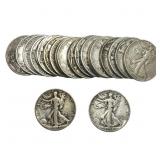 Roll of 20 Walking Liberty 50C