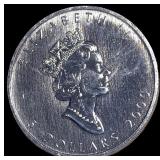 2000 Silver 1 oz Canadian Maple Leaf $5 SUPERB GEM