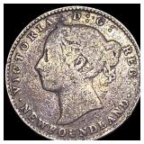 1890 Newfoundland Silver 10 Cents NEARLY UNCIRCULA