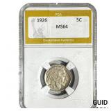1926 Buffalo Nickel PGA MS64