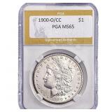 1900-O/CC Morgan Silver Dollar PGA MS65