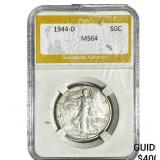 1944-D Walking Liberty Half Dollar PGA MS64