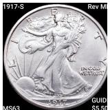 1917-S Rev MM Walking Lib Half Dollar CHOICE BU