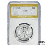 1942 Walking Liberty Half Dollar PGA MS67