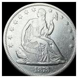 1873 Seated Liberty Half Dollar ABOUT UNCIRCULATED