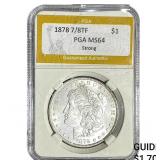 1878 7/8TF Morgan Silver Dollar PGA MS64 Strong