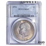 1974 Eisenhower Dollar PCGS MS65