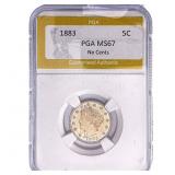 1883 Liberty Victory Nickel PGA MS67 No Cents