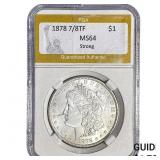 1878 7/8TF Morgan Silver Dollar PGA MS64 Strong