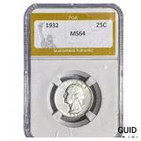 1932 Washington Silver Quarter PGA MS64