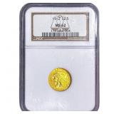 1921 $2.50 Gold Quarter Eagle NGC MS62
